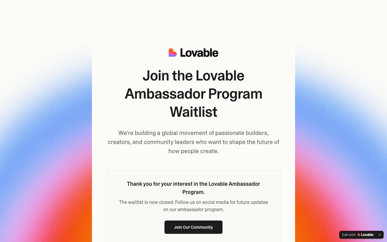 Lovable Ambassador preview