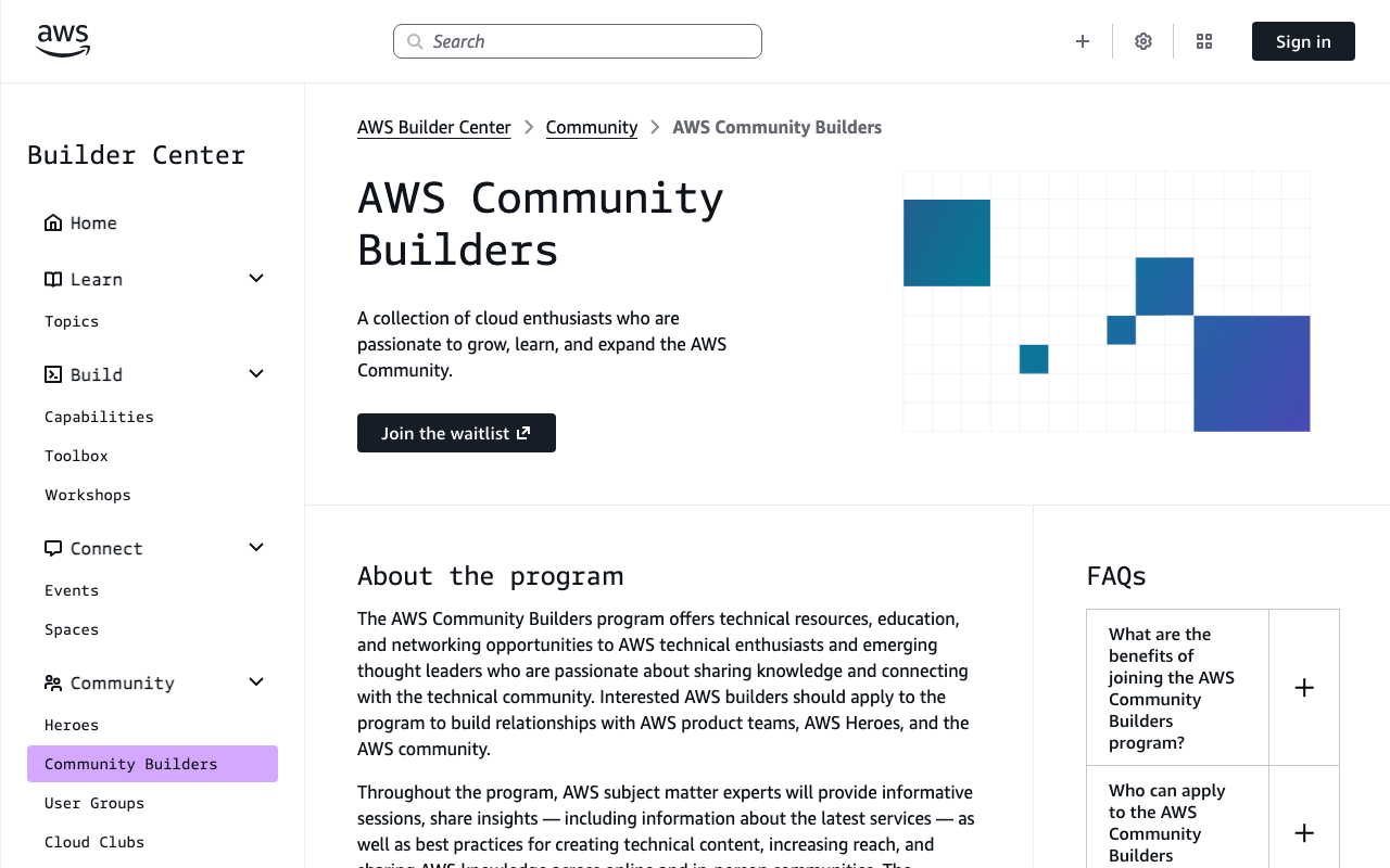 AWS Community Builder preview