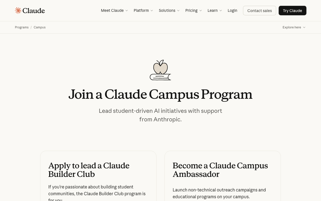Claude Campus Ambassador screenshot