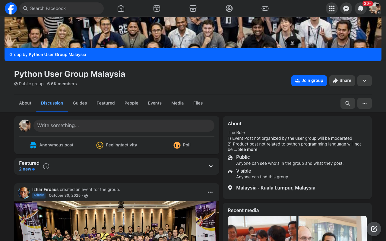 Python User Group Malaysia screenshot
