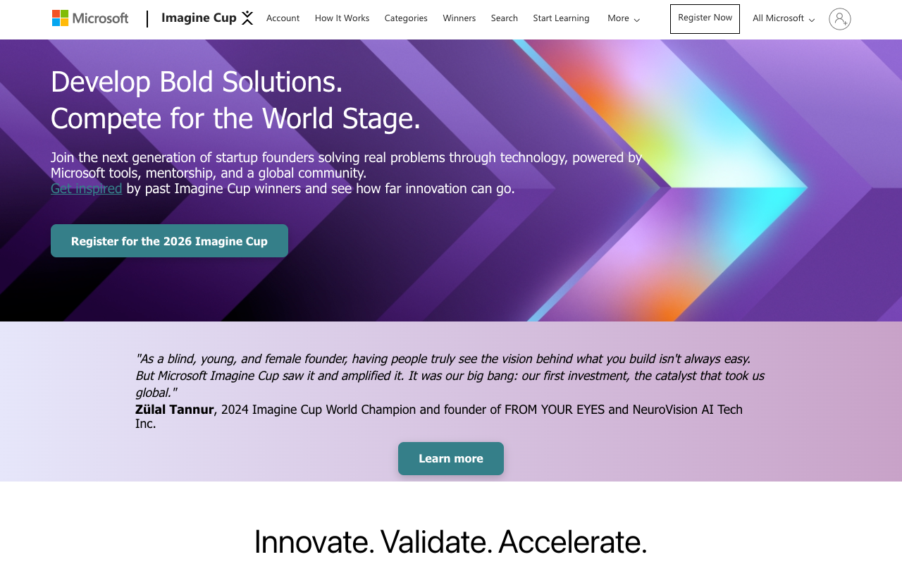 Microsoft Imagine Cup ($100k) preview