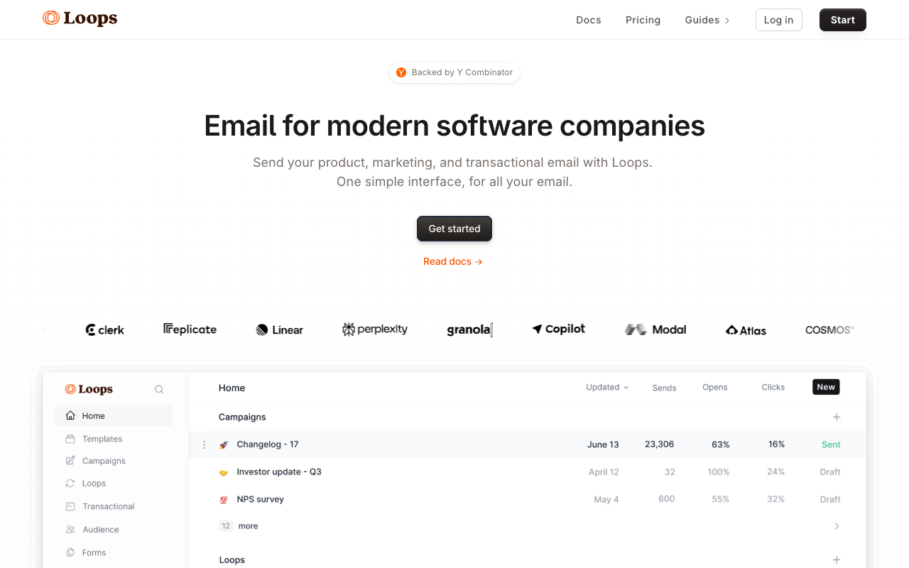 Loops (Email Marketing for SaaS) preview