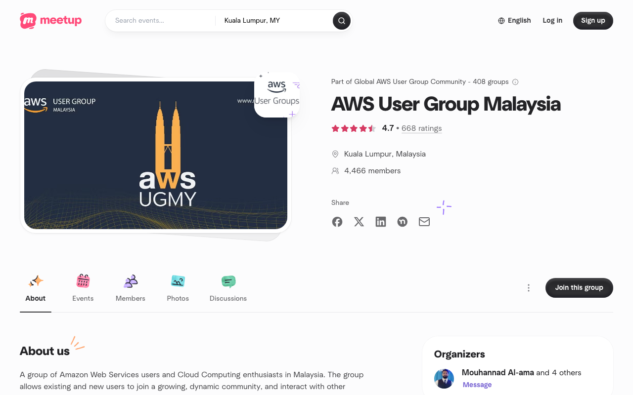 AWS User Group Malaysia screenshot
