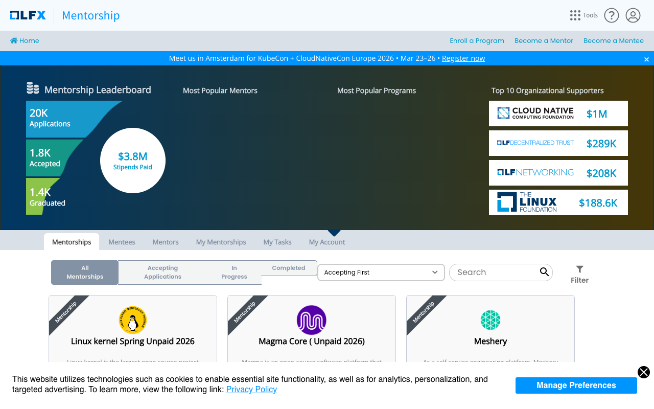 LFX Mentorship (Linux Foundation) preview