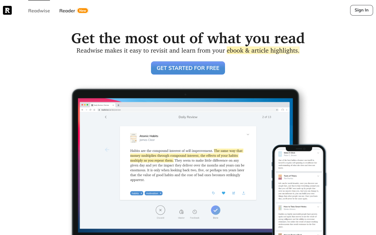Readwise screenshot