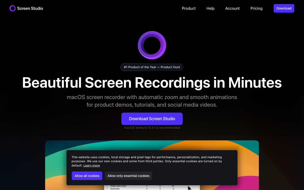 Screen Studio preview
